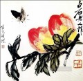 Qi Baishi butterfly and peach traditional China